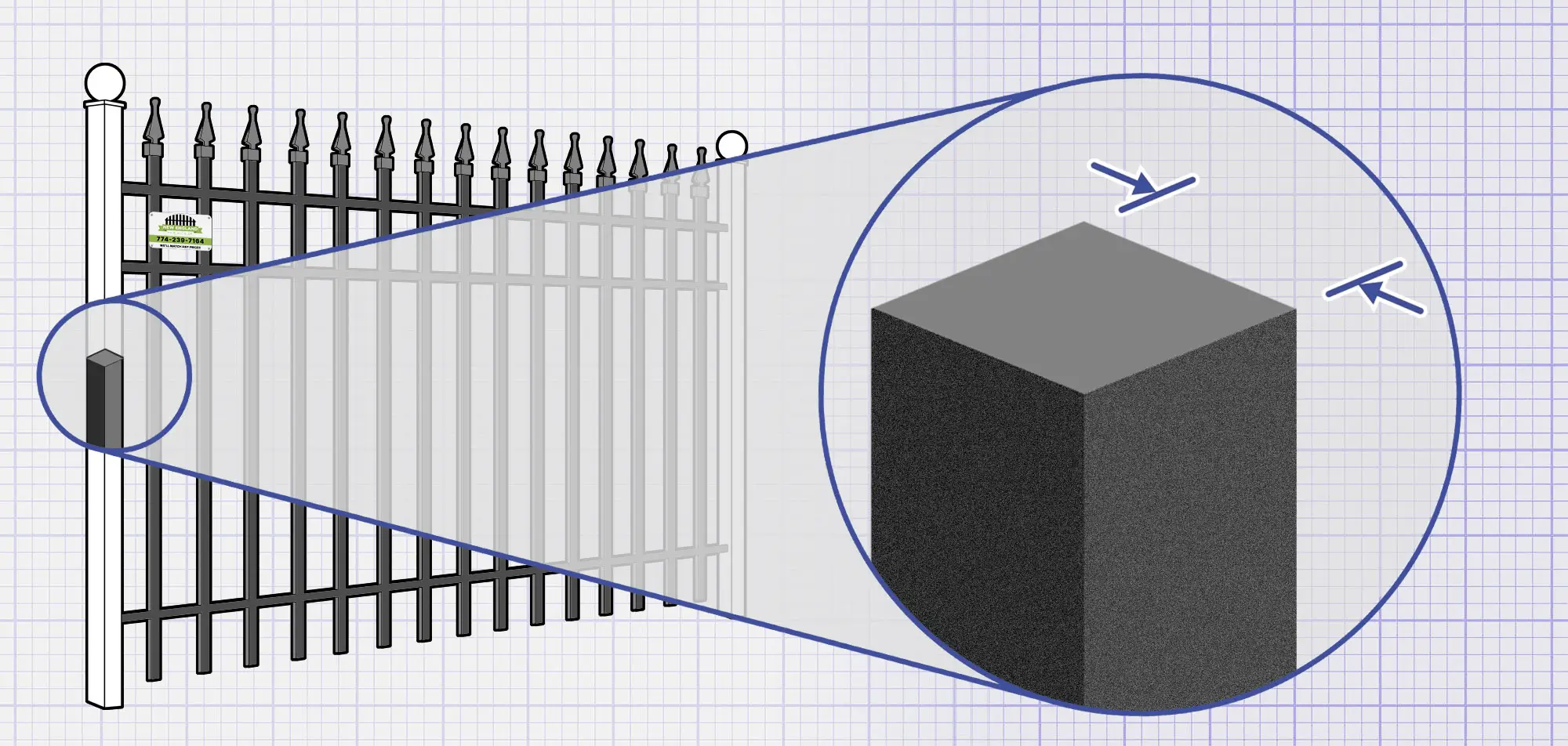 Southborough MA Wrought Iron fence Posts installation company