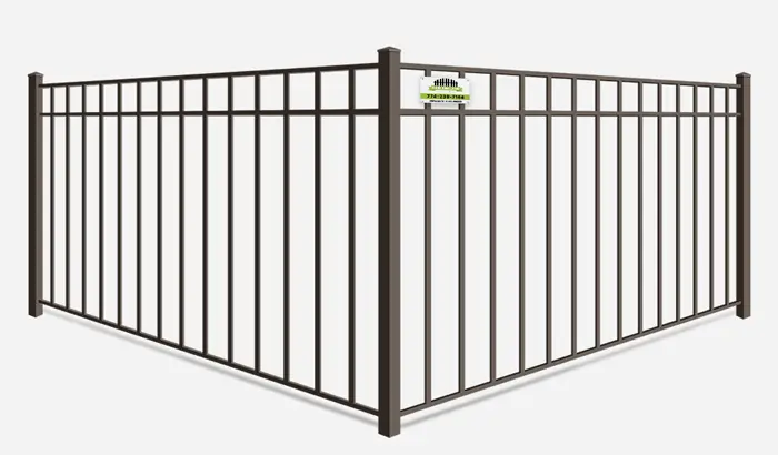 3 rail aluminum metal fence