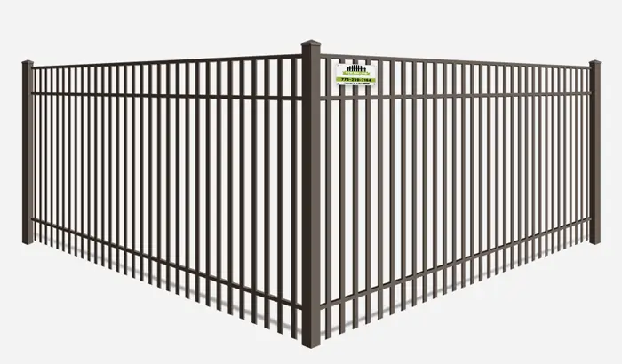 Double picket metal fence for security in Southborough MA