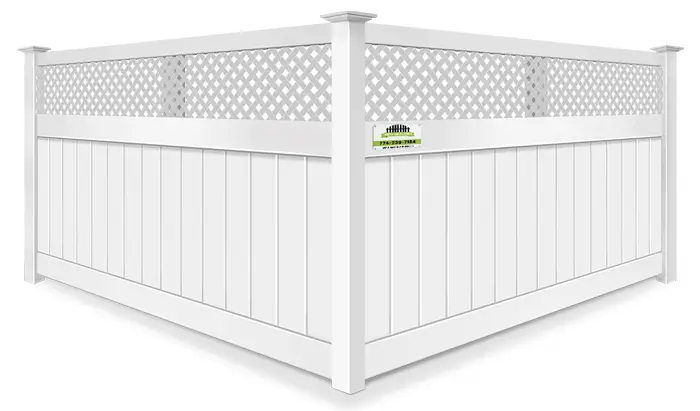 Decorative lattice top vinyl fence company in Southborough MA