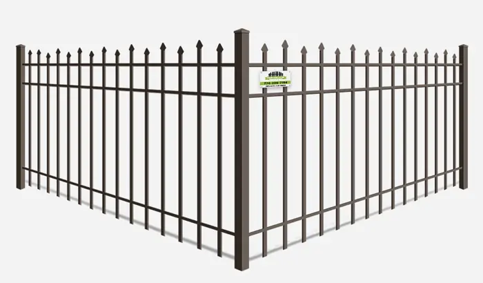 Alternating picket Wrought Iron fence company in Southborough MA