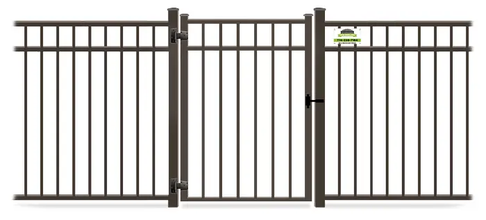 Metal gate in closed position
