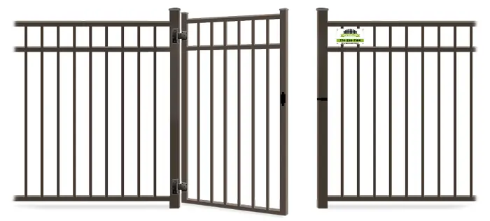 Metal gate in open position