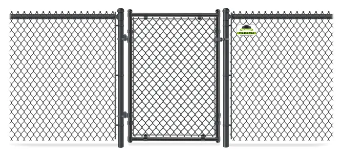 Chain Link gate in closed position
