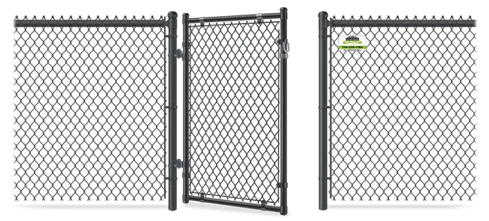 Chain Link gate in open position
