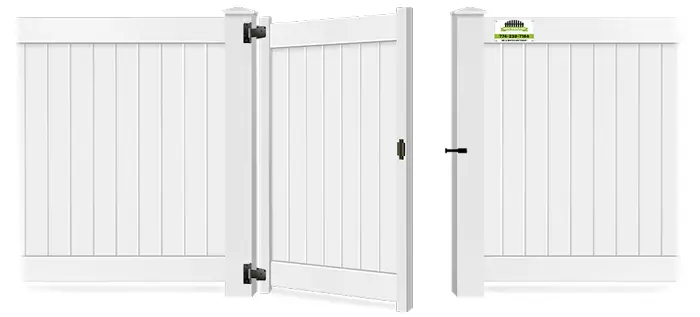 Vinyl gate in open position